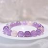 Pulsera de Nueve Fuegos Púrpuras, Pulsera de Hielo Natural, Lavanda, Cristal de Asa Púrpura, Diseño Original, Regalo para Mujer
