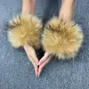 Mangas, Mangas de Pelo, Luvas, Punhos Apertados, Proteções para Mãos, Pele Sintética de Coelho, Pulseiras de Pulso de Pele Sintética de Raposa, Anéis de Mão para Mulheres, Inverno