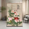 Divisória de parede dobrável estilo chinês para quartos de hotel, hall de entrada, sala de estar, apartamentos pequenos, simples e fácil de usar para decoração de casa