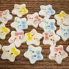 Linda Hebilla de Resina de Gatito con Estrella de Cinco Puntas Tocado Hecho a Mano para Niños Bolsa de Materiales Decorativos DIY Botones para Suéter Camisa