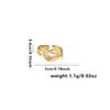 Moda Europea y Americana Estilo Ins Anillo Simple de Acero de Titanio Chapado en Oro de 18k Asimétrico Geométrico Acero Inoxidable Joyería para Dama Venta Caliente