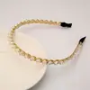 Nueva Diadema de Cristal Barroco Europeo y Americano Versión Pequeña Diadema de Borde Delgado de Esponja Versión Coreana Pedrería Cuentas Accesorios para el Cabello para Mujer