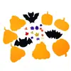 Accesorios de calabaza de espuma EVA para Halloween transfronterizos, pegatinas adhesivas con purpurina dorada, materiales decorativos educativos de bricolaje para jardín de infantes