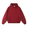 Venta al por mayor de sudaderas con capucha de forro polar de color sólido estilo europeo de 380G para otoño e invierno, disponibles en tallas grandes para hombres y mujeres, con diseños de moda y opciones de impresión personalizadas
