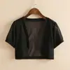 Chal Pequeño para Mujer Verano Chifón Protector Solar Ropa Camisa de Aire Acondicionado Chaqueta Delgada Cintura Pequeña Tallas Grandes Cárdigan Versátil Ropa Exterior Corta