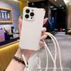 Cordón Adecuado para Funda de Teléfono iPhone 14 Pro Max, 13 Anticaída de Cuatro Esquinas, 12 Funda de Silicona Líquida con Cordón