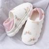 2024 Nueva Luna Zapatos Bolsa con Pantuflas de Algodón Damas Otoño Hogar Interior Antideslizante Cálido Dibujos Animados Hogar Zapatos de Algodón