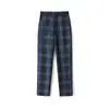 Venta directa de fábrica pantalones de cuadros especiales para hombre y mujer cintura alta pantalones de estudiante niebla vespertina cuadros grises cuadros pequeños cuadros olivo ropa de clase deg