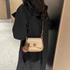 Bolso de Silla de Montar Vintage de Color Contrastante para Mujer 2024 Nuevo Bolso de Hombro de Moda Moderno Costuras Elegantes Bolso Cuadrado Pequeño Bandolera Elegante