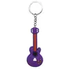 Serie de Guitarra Más Vendida Transfronteriza Llavero Colgante para Mochila Llavero Accesorios DIY Llavero de Goma Blanda de PVC Decoración