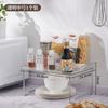 Estante de Almacenamiento para Limpieza de Niña Estante de Cocina Apilable Almacenamiento de Condimentos Almacenamiento de Lujo Ligero de Doble Capa Almacenamiento para Estufa