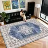 Tapete de chão estilo persa Amazon transfronteiriço, cobertura total de área grande, fácil de manter, tapete de mesa de centro, tapete de cachemira sintética para sala de estar e quarto