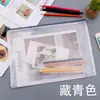Atacado a4 transparente malha zíper bolsa armazenamento de escritório pasta de documentos estudante zíper pvc pasta