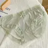 CS091 # Bragas de encaje para niñas, color liso de tiro medio, bragas de puro deseo para mujer, lencería suave y sexy para damas