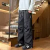 Nuevos pantalones casuales de retazos simples para hombre, ropa de trabajo, versátiles para exteriores, moda moderna, ajustados, largos
