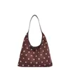 Bolsa de Camurça com Bolinhas para Mulheres 2026 Nova Moda Bolsa Tote Retrô de Alta Qualidade Versátil Grande Capacidade Bolsa de Ombro