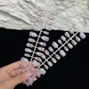 Uñas Postizas Portátiles Star KT Cat de 30 Piezas con Perlas de Cristal y Efecto Ojo de Gato, Puntas de Uñas Postizas Pre-hechas Portátiles, Venta al por Mayor Transfronteriza
