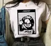 Camiseta Estampada Gráfica Chucky Moda Streetwear Casual Gola Redonda Manga Curta Tamanho Grande Feminina