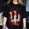 Camiseta de mujer con estampado de algodón puro de la serie 5 de figuras famosas, estilo callejero de puro deseo, top de verano para mujer con inyección directa digital