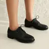 Nuevos zapatos europeos y americanos de primavera y otoño para mujer con cordones, punta redonda, de una sola capa, tacón cuadrado bajo, zapatos profesionales talla grande 40-43, zapatos de comercio exterior