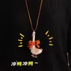 Collar de Cuello de Peluche Tridimensional de Dibujos Animados para Niñas, Cadena de Suéter de Tela Linda y Divertida con Colgante de Muñeca