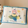 Funda de Almohada Infantil Algodón Puro Dibujos Animados Gasa Funda de Almohada Par Funda de Almohada Paquete Individual Antideslizante y Anticaída