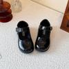Zapatos Pequeños de Cuero Estilo Preppy para Niños 2025 Primavera y Otoño Nuevos Zapatos Negros de Princesa para Actuación de Niñas Suela Suave Zapatos Versátiles