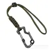 Gancho Tático Novo para Exterior Transfronteiriço Mosquetão para Mochila Mosquetão de Camping Corda Paracord de Emergência Chaveiro Corda Anti-Perda