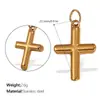 Colar Cruz Pendant Colar Cruzado Novo Retro Luxo Leve Aço Inoxidável Banhado a Ouro 18K Acessórios para Mulheres