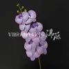Flor Artificial Orquídea de Película 3D de 9 Cabezas, Flor Falsa Realista de Alta Gama, Arreglo de Escena Floral, Flor para Decoración de Hotel y Boda