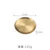 Conjunto de louça coreana em aço inoxidável 304 dourado: tigela de arroz, prato, xícara, pires, pauzinhos e colher. Ideal para uso comercial em restaurantes e churrascos.