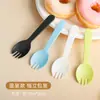 Cuchara Desechable Tenedor de Plástico Tenedor para Frutas Empacado Individualmente Cuchara para Helado Tenedor Grueso para Pastel Tenedor para Postre