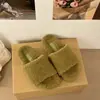 2026 Maré Vermelha Chinelos Confortáveis Chinelos de Algodão para Casa Chinelos Peludos para Mulheres Chinelos Planos para Exterior Estilo Outono Inverno Ins