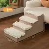 Escaleras para Cama de Gato de Invierno Transfronterizas con Peldaños de Esponja Extraíbles y Lavables, Adecuadas para Perros Pequeños y Gatos, Escalera de Trepa para Todas las Estaciones