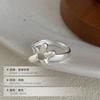 Anillo Cui Yan Ornaments de Plata S925 Estilo Coreano con Forma de Flor Pequeña Diseño de Nicho Femenino Anillo de Primavera y Verano Ajustable