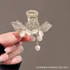 Venda Direta de Fábrica Novo Prendedor de Cabelo Meio Preso com Borla de Pérola, Borboleta e Strass Clip de Gato Olho de Tubarão de Alta Qualidade Atacado