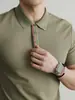 Camiseta tipo polo Hengyuanxiang 240g de Algodón Sorona para Hombre de Manga Corta 2026 Verano Nueva Camiseta Casual de Negocios