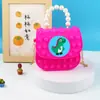 Bolso Bandolera Vanguardia para Hombro Niños Bandolera Bolso de Mano Perla Burbuja Bolso Bandolera de Silicona para Hombro Bolso Gelatina