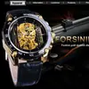 Nuevo Reloj Mecánico Automático Forsining Estilo Europeo y Americano Moda Masculina Casual Corte Hueco Movimiento Mecánico