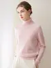Suéter de punto de cachemira 100% con hilo Consinee, nuevo suéter de punto holgado de cuello alto para mujer de otoño e invierno