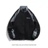Chaqueta retro japonesa con bloques de color y cuello alto para hombre, abrigo casual de estilo universitario de moda para primavera y otoño, corte holgado, para pareja