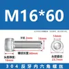 Suministro Directo de Fábrica Tornillo de Cabeza Cilíndrica de Acero Inoxidable 304 con Hexágono Interior Rosca Inversa, Varilla Roscada Tornillo de Rosca Inversa M4-M20