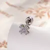 Novos Brincos de Hensen com Zircônia Micro-Pavimentada Pequenos e Delicados, Versáteis para o Dia a Dia, com Haste de Parafuso Cruzado