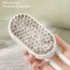 Cepillo de vapor 4 en 1 para gatos para eliminar el pelo, un cepillo de vapor recargable para gatos con cable giratorio para masajear y limpiar el pelo suelto de mascotas, apto para gatos y perros.
