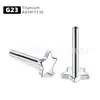 Brinco de liga de titânio G23 e base para piercing labial 1,0 mm 1,2 mm acessórios para piercing e pinos de piercing