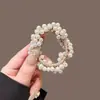 Nuevo Estilo Accesorios para el Cabello Completamente Bordados con Perlas Banda Elástica para Mujeres, Cuerda para el Cabello de Moda con Perlas, Sujetador de Cola de Caballo Dulce y de Alta Gama