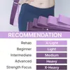 Bandas de resistencia para entrenar, paquete de 5 bandas elásticas de ejercicio para entrenamiento de fuerza y ​​estiramiento, equipo de gimnasio en casa para pilates, yoga y fisioterapia, kit de entrenamiento de piernas, glúteos y brazos para mujeres y hombres.