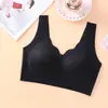 Ropa Interior de Lifting Sin Rastro para Mujer Pecho Grande Revelador Pequeña Reunión Anti-Caída Superior Colapsado Paramilum Sin Aros Cómodo Hermoso Espalda Sujetador