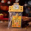 Amuleto de gato del Templo Xiyuan de Suzhou pintado a mano con cinabrio para la riqueza y la buena fortuna, pegatina para teléfono móvil, tarjeta de seguridad para perros, amuleto de bendición para mascotas