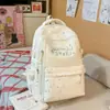 Mochila Nova Tendência de Grande Capacidade e Alta Aparência Estilo Coreano Mochila para Aluno do Ensino Fundamental Bolsa Escolar Casual Ins Nicho para Mulheres